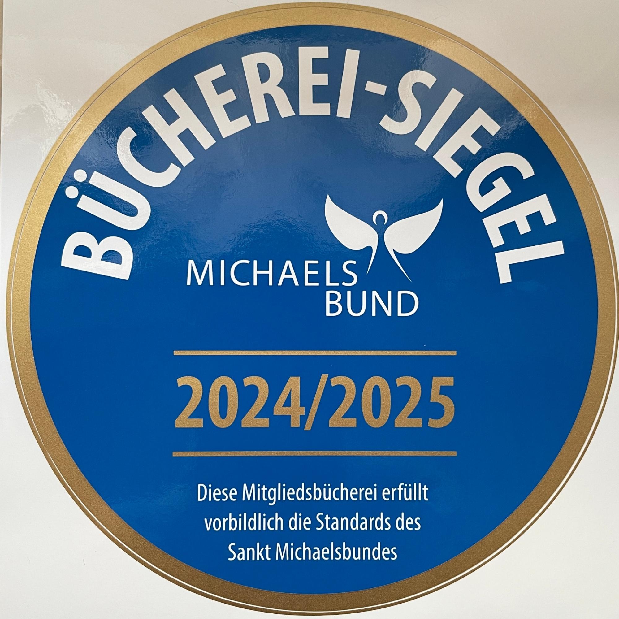 Bücherei Siegel Gold