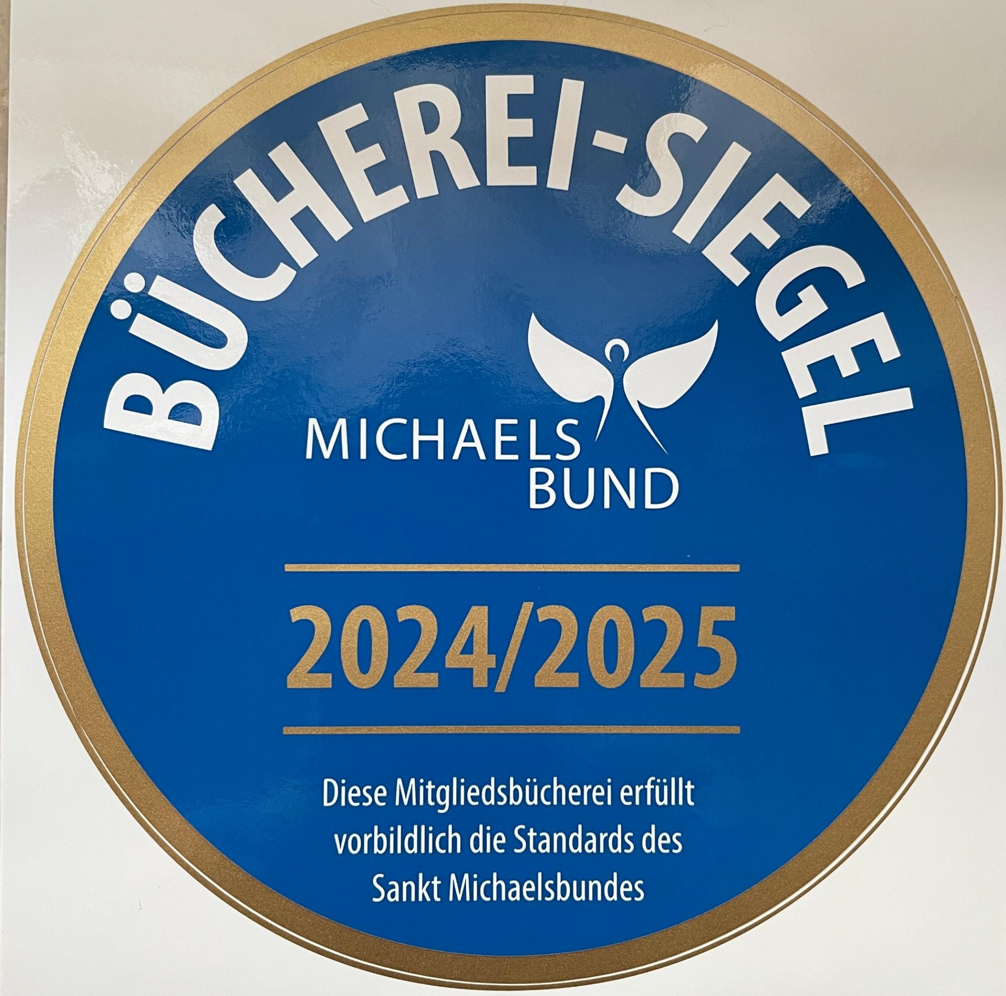 Bücherei Siegel Gold